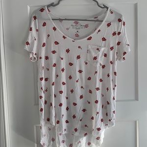 Hollister T-Shirt with Rose Design